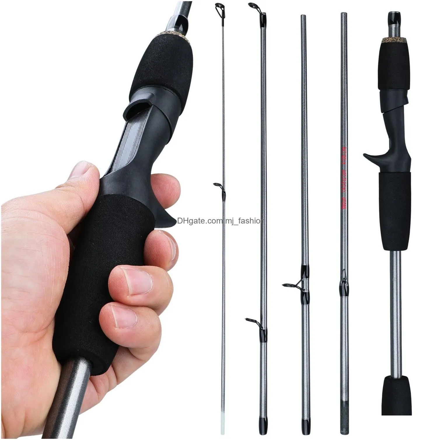 Spinning Rods Spinning Rods Sougayilang 5 Sections Portable Travel Fishing Rod Tralight Weight Eva Handle Spinningcasting Pole Tackle Dhcst