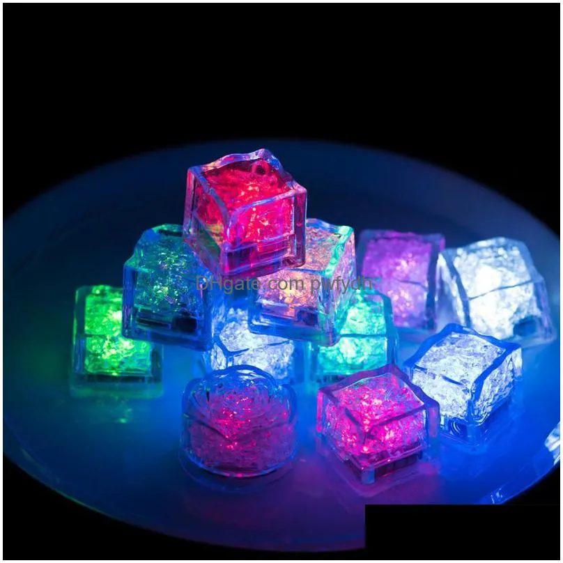led lights polychrome flash party lights glowing ice cubes blinking flashing decor up bar club wedding rrb16225