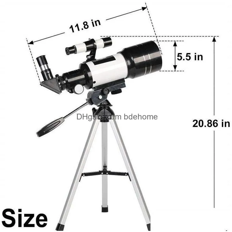 Telescope & Binoculars 150X Astronomical Telescope With Portable Tripod Refractive Space Monocar Zoom Spotting Scope For Watching Moon Dhrng