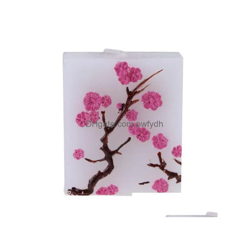 100pcs wedding candles smoke- scented wax cherry blossoms candle wedding present gifts favors party decoration sn409