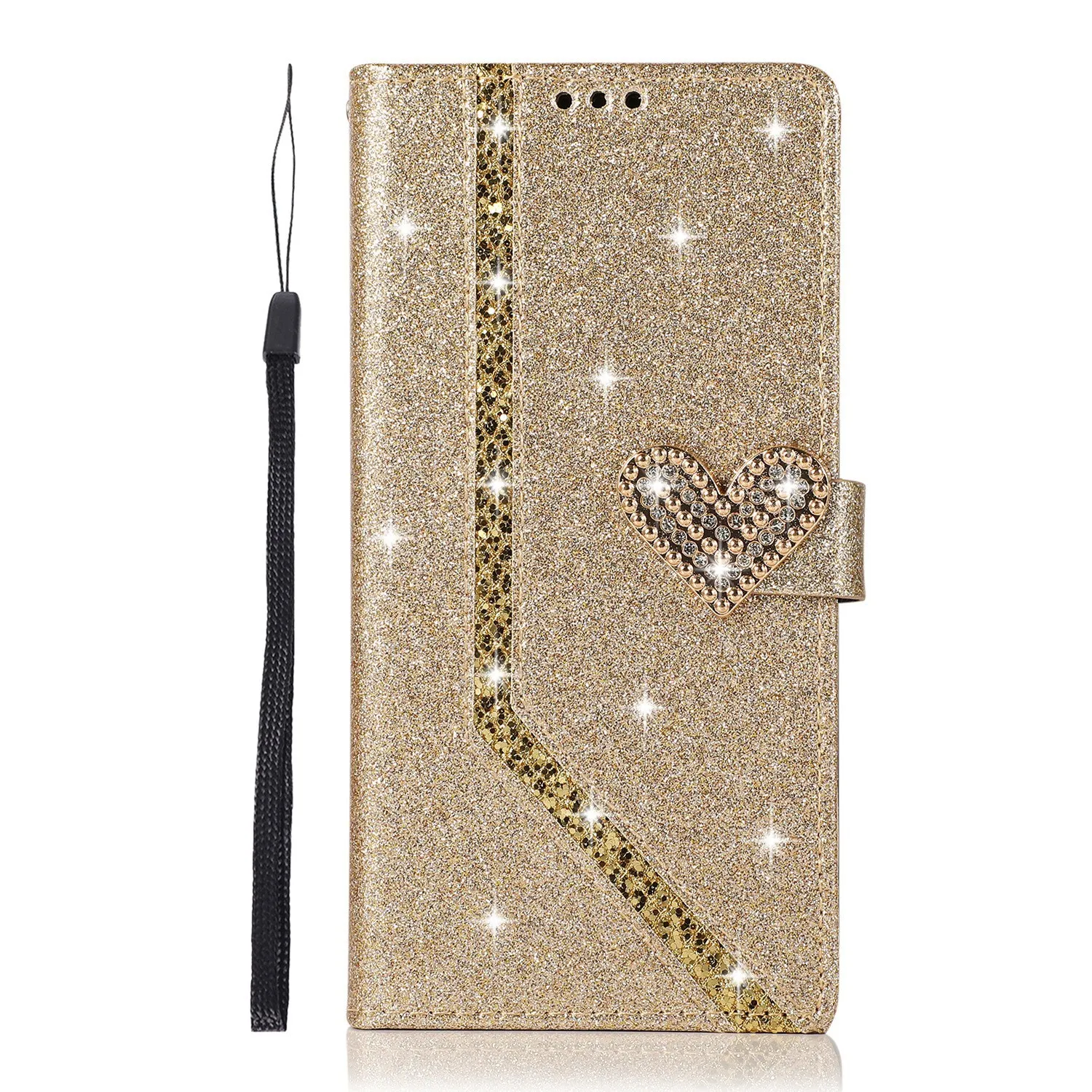 Bling Diamond Glitter Leather Wallet Cases For Samsung S20 S21 FE S21 S22 plus S23 Ultra Note 8 9 10 plus S7 S8 S9 S10 Plus A10 A20 A71  phone holder case