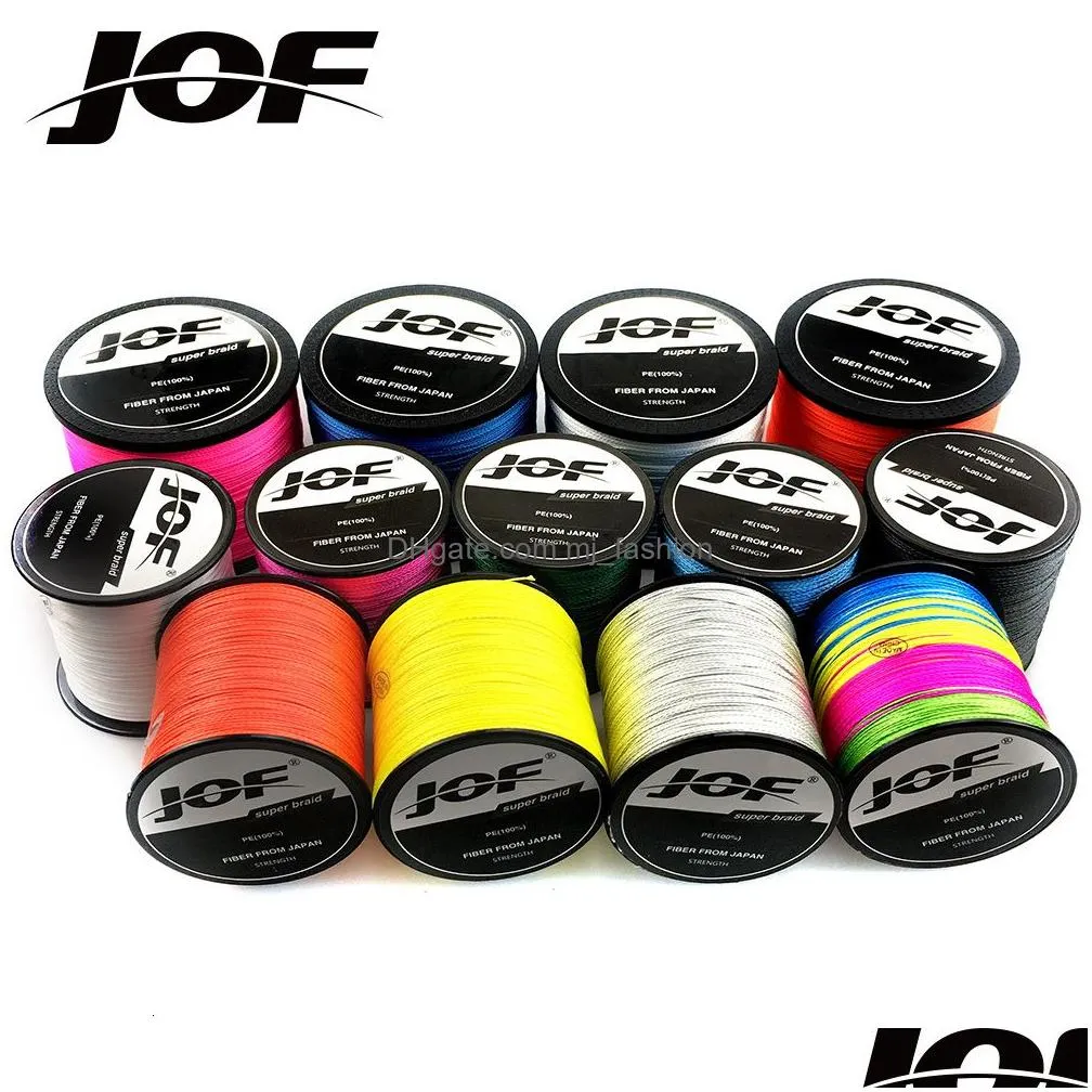 Braid Line Braid Line Jof Pe Braided Wire Fishing 4 Strands 1000M 500M Japan Strong Mtifilament Fiber 0.10Mm-0.70Mm 230613 Drop Delive Dhcao