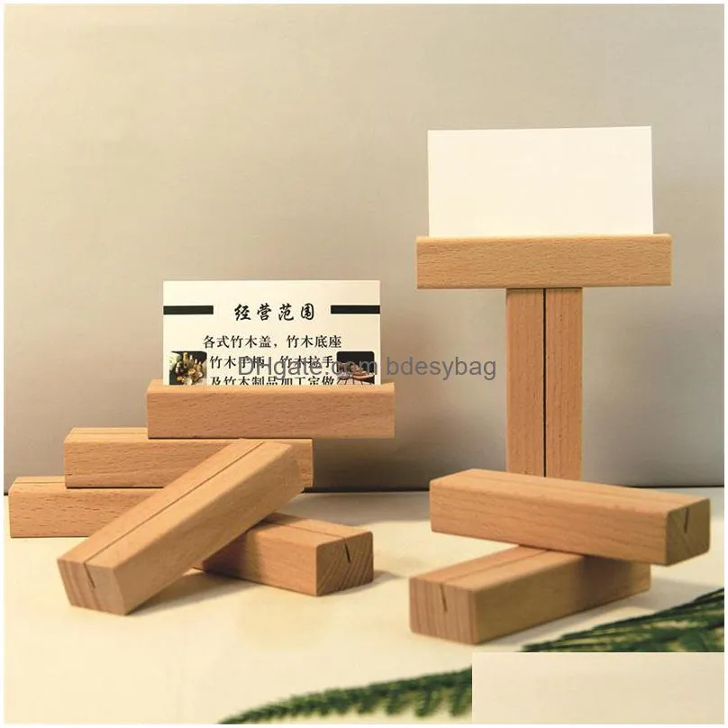 wooden place card holders table numbers/sign holder wood card display stands for name tags pictures reserved signs food labels postcards menus etc