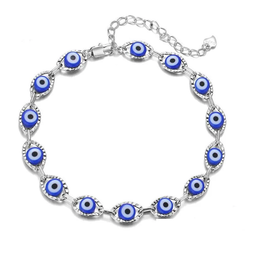 crystal bead bracelet bangles enamel gold evil blue eye bracelets for women lucky turkish eyes jewelry gifts