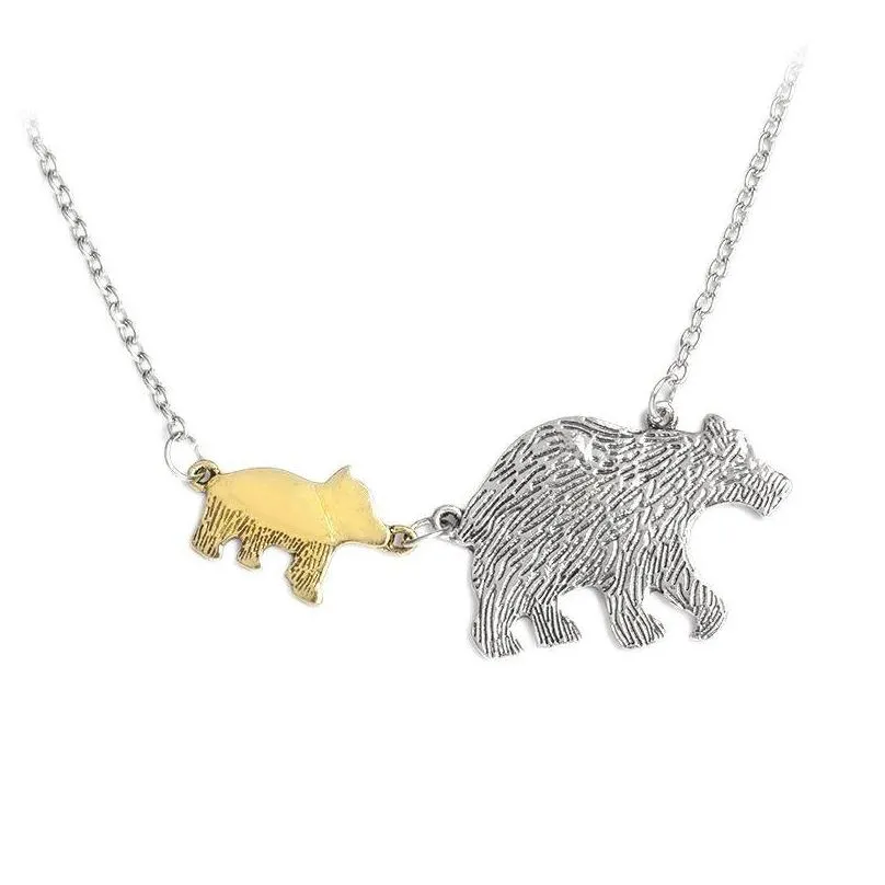Pendant Necklaces Mama Bear Necklace Animal Pendant Necklaces Fashion Jewelry Mothers Day Drop Delivery Jewelry Necklaces Pendants Dhyly