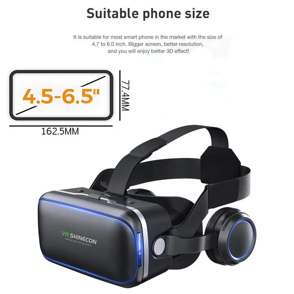 Original VR shinecon 6.0 Standard edition and headset version virtual reality VR glasses headset helmets Optional controller LJ200919