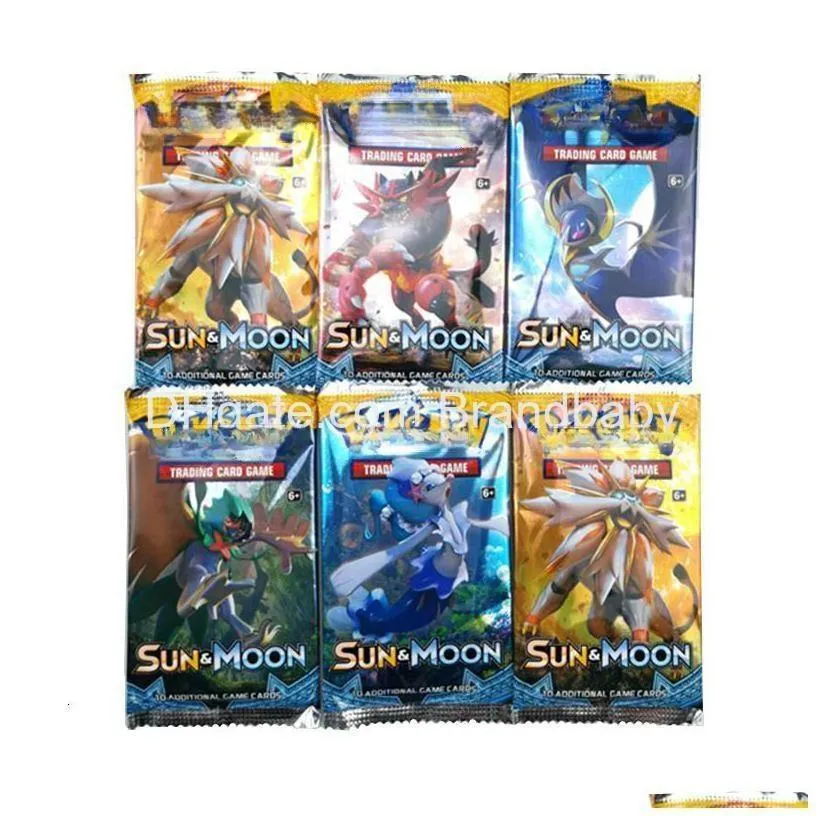 card games 324pcs cards booster box all seriestcg sun moon edition 36 packs per box cards game battle classeur carte child toy