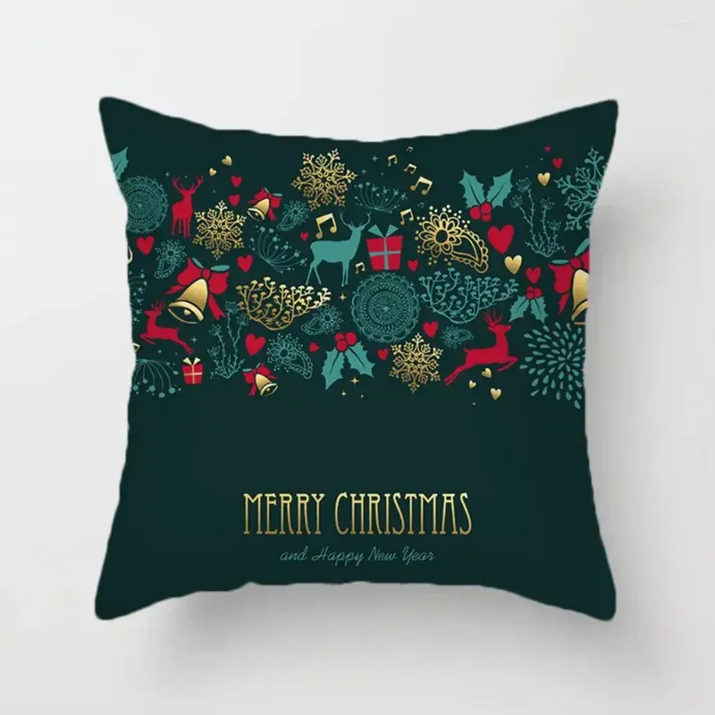 Cushion/Decorative Pillow Pillow Single Side Printed Christmas Pillowcase Hard To Fade Decorative Usef Pattern Holiday Throw Er Drop D Dh9Bk