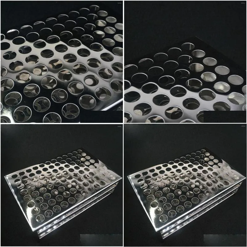 wholesale 16mm Diam X 96 Holes Stainless Steel Test Tube Rack Holder Storage Lab Stand