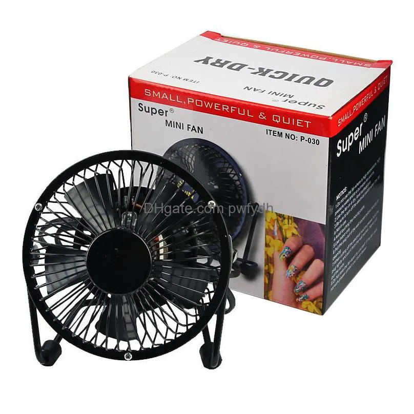wholesale mini plug fan universal home office car nail enhancement desk 5 blades high power cooler cooling fan 15.5x11.5x15cm