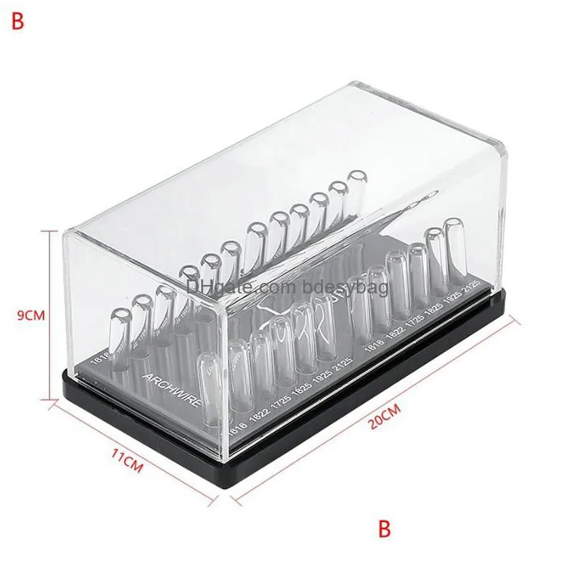 Hooks & Rails Hooks 1Pcs Dental Acrylic Organizer Holder Box Round/Rectangar Arch Wires Case For Placing Orthodontic Lab Drop Delivery Dhlqv