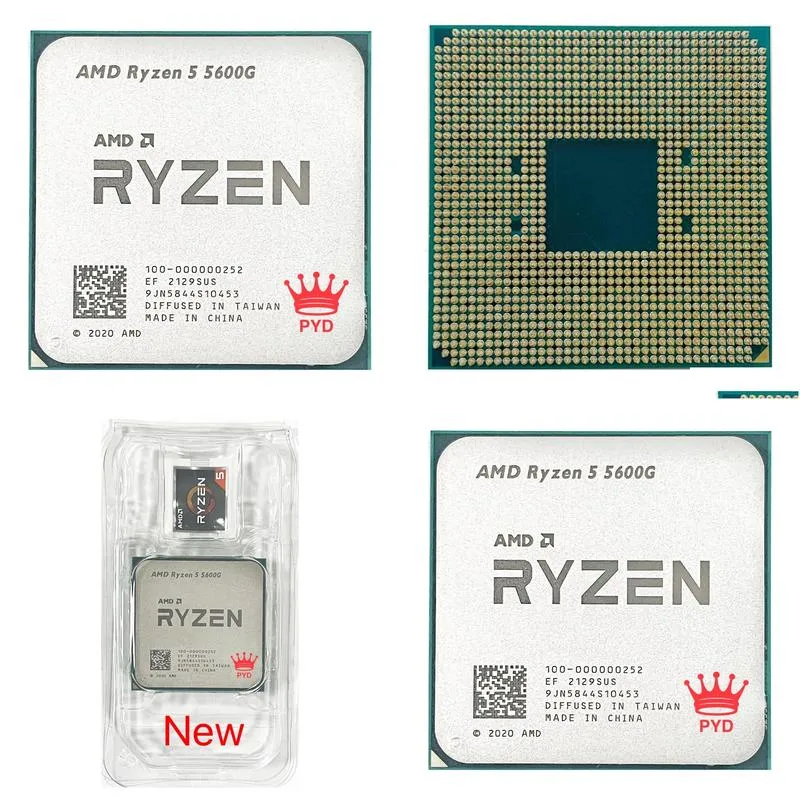 CPUs Ryzen 5 5600G R5 3 9GHz Six Core Twelve Thread 65W CPU Processor L3=16M 100 000000252 Socket AM4 NO cooler 230712