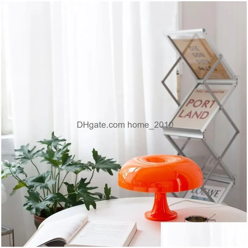 vintage mushroom italian nessino nesso table s for bedroom living room home decor led lamp 220706