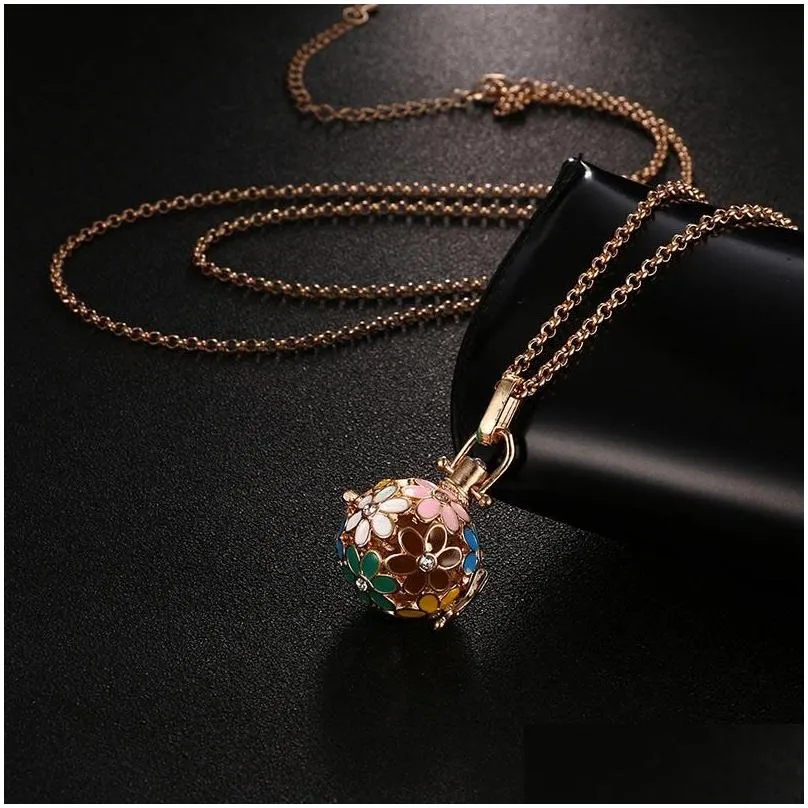 Pendant Necklaces Aromatherapy Diffuser Locket Necklace  Oil Lockets Necklaces For Women Girls Fashion Jewelry Drop Delivery Dh7G9