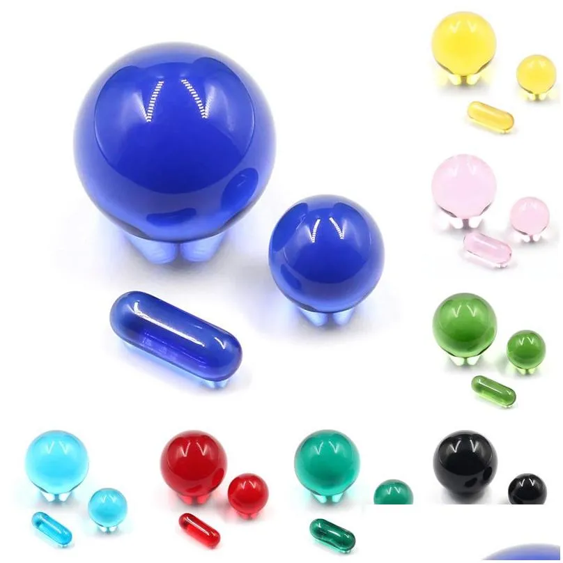 Smoking Terp Slurper Balls Pearls Capsule Pill Set Ruby Glass Carb Cap Top Auto Spinning For Slurp Quartz Bangers Accessories