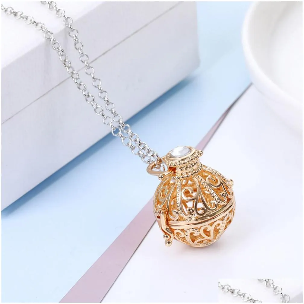 Pendant Necklaces Aromatherapy Essential Oils Diffuser Necklaces Locket Pendant Necklace Fashion Jewelry Drop Delivery Jewelry Necklac Dhhzh