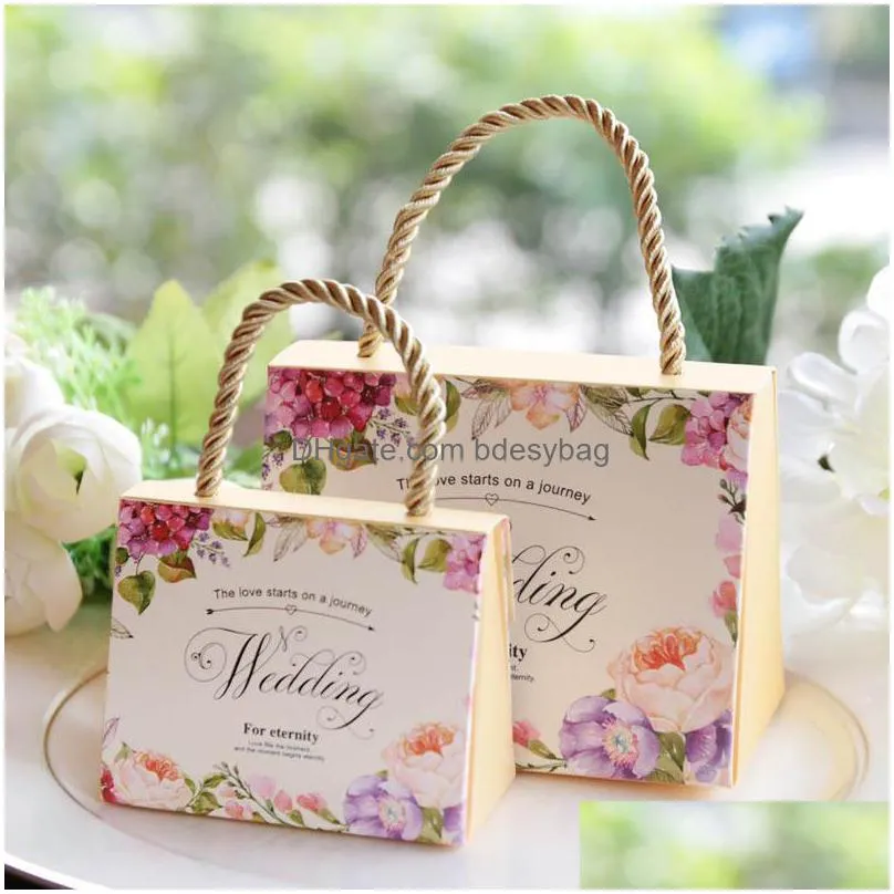 highquality butterfly flower candy boxes wedding favors portable gift box party favor decoration lz0095