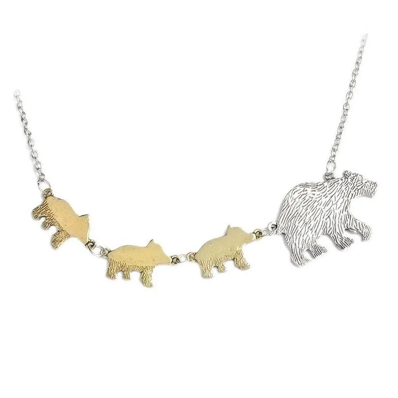 Pendant Necklaces Mama Bear Necklace Animal Pendant Necklaces Fashion Jewelry Mothers Day Drop Delivery Jewelry Necklaces Pendants Dhyly
