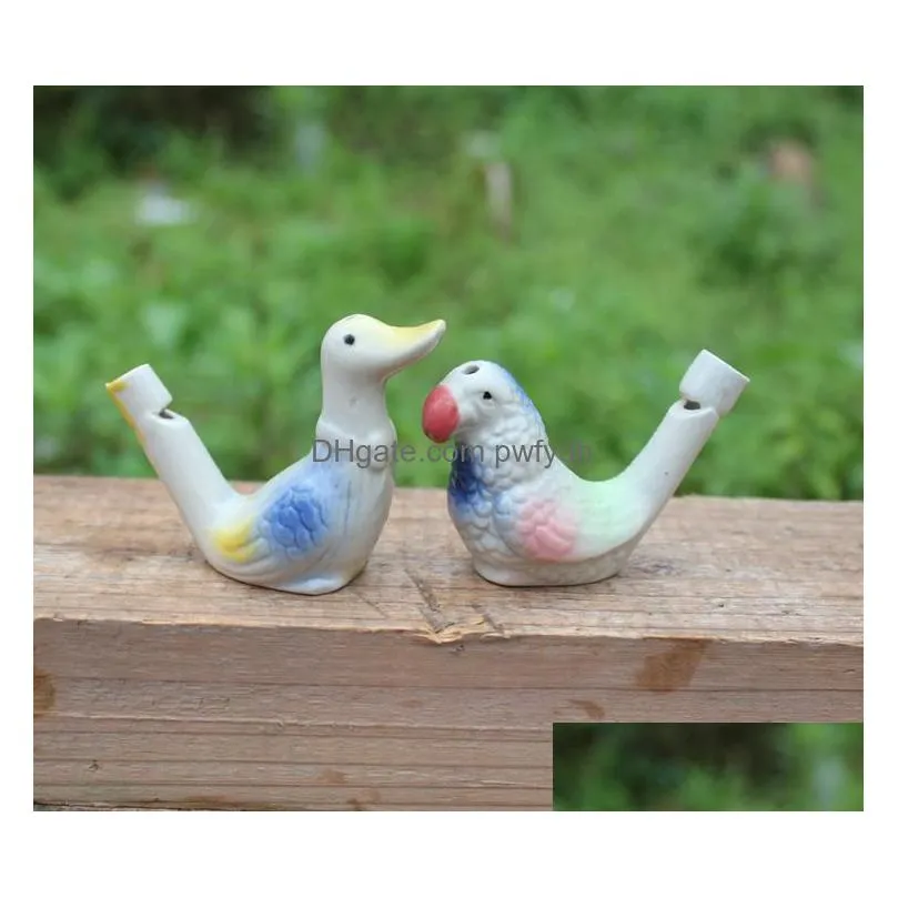 water bird whistle clay bird crafts ceramic glazed bird whistle-peacock birds home decoration office ornaments sn2514