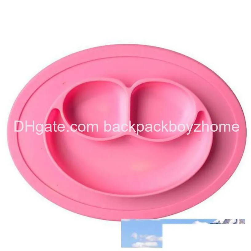 baby silicone bowls dishes plates children food grade silicone non slip cute bowl kid baby one piece dish dining mat 7 colors dbc