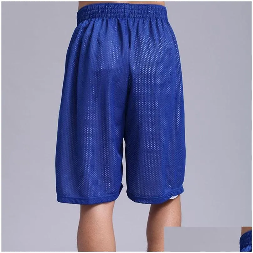 brand kd bermudas ball game shorts summer loose thin doublesided knee length elastic waist short mens practice shorts ship