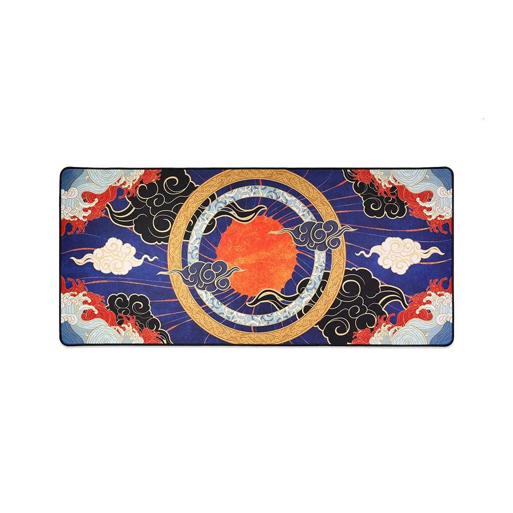 Keyboards Phangkey AMATERASU Mousepad Deskmat for Mouse Mechanical keyboard 900 400 4mm Stitched Edges Rubber High quality soft 230414