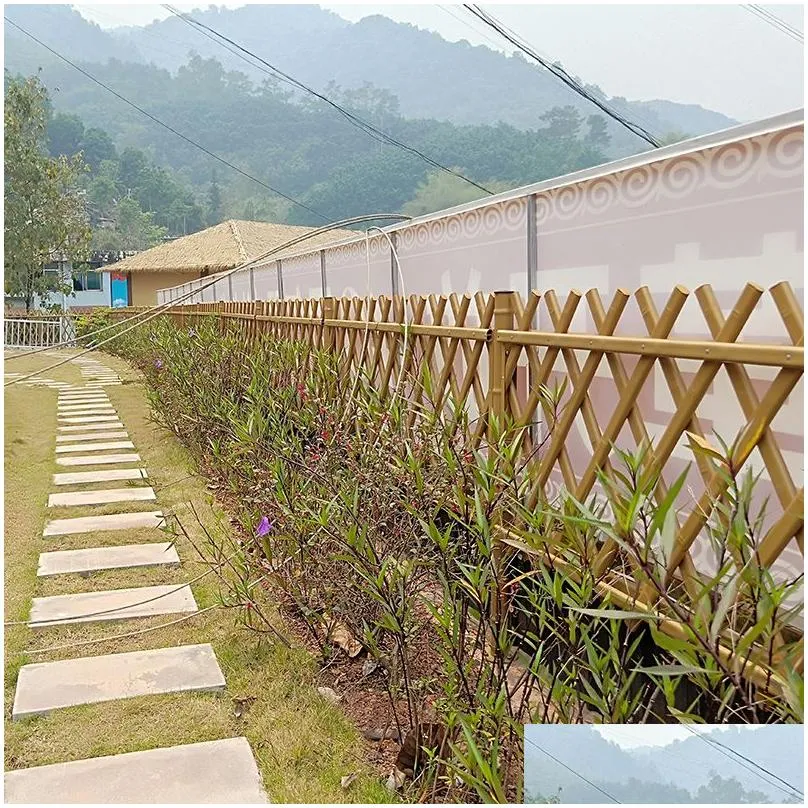 Aluminum Alloy Imitation Bamboo Fencing Guardrail Park River Scenic Area Villa Farmland
