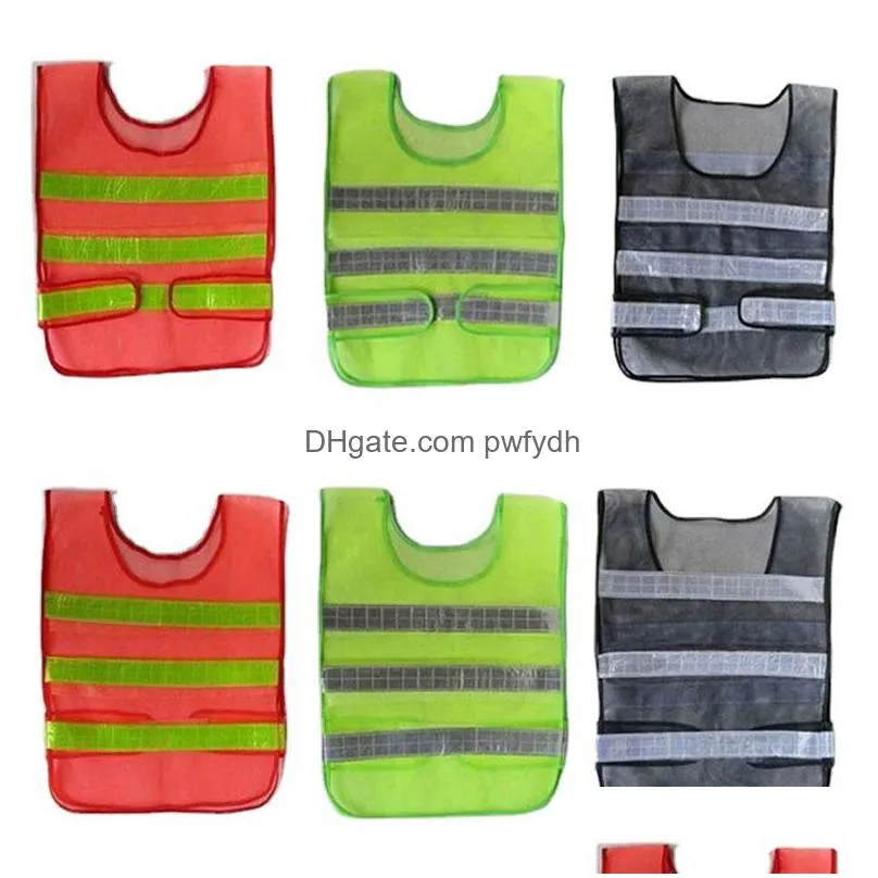 wholesale reflective vest safety clothing hollow grid vests high visibility warning safety working construction traffic