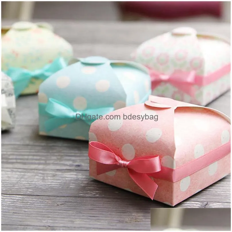 favor candy box bag new craft paper shape wedding favor gift boxes pie party box bags eco friendly kraft ct0113