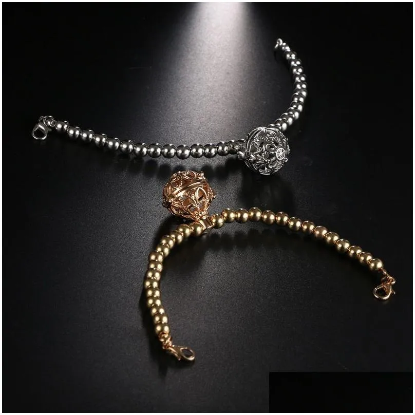 Charm Bracelets Heart  Oil Diffuser Bracelets For Women Aromatherapy Locket Adjustable Bracelet Fashion Jewelry Drop Delivery Dhuo1