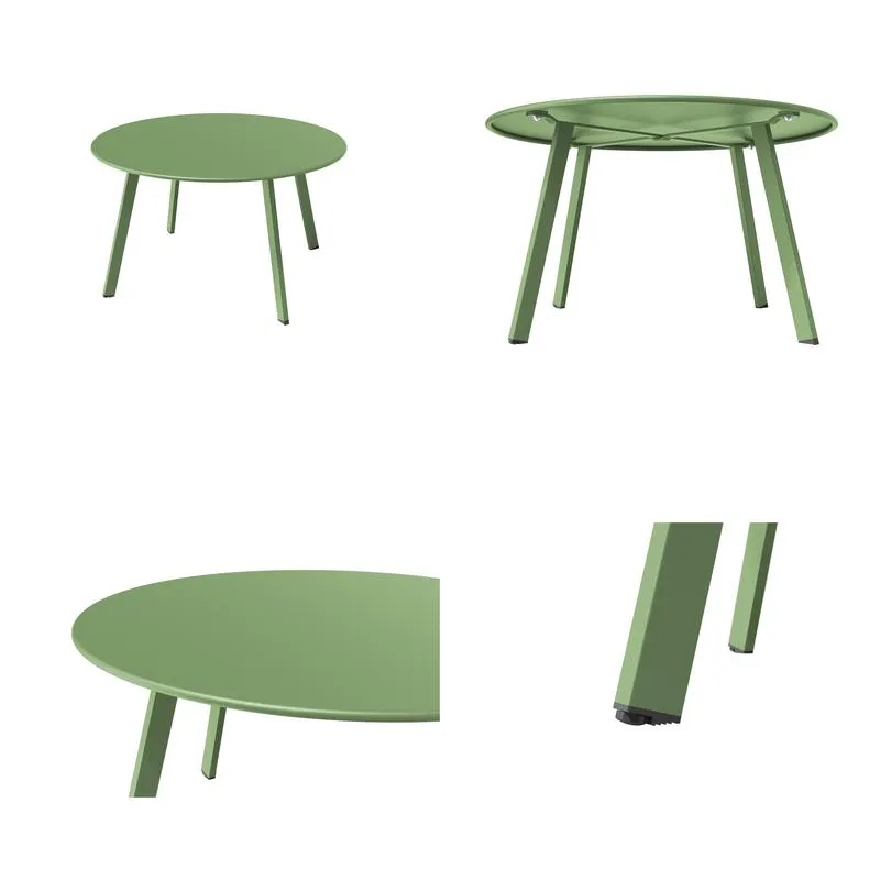 Round Coffee Table Patio Side Table,green