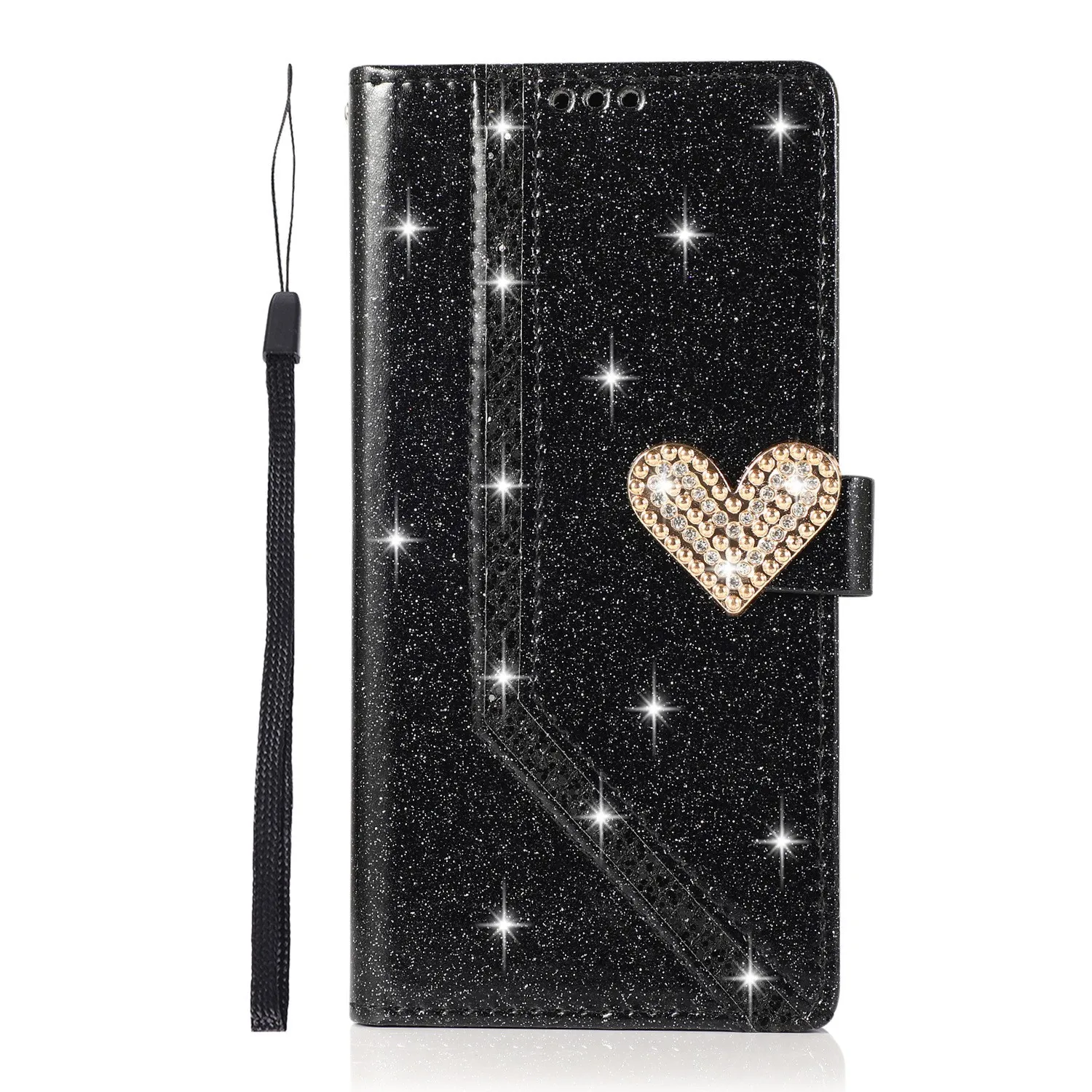 Bling Diamond Glitter Leather Wallet Cases For Samsung S20 S21 FE S21 S22 plus S23 Ultra Note 8 9 10 plus S7 S8 S9 S10 Plus A10 A20 A71  phone holder case