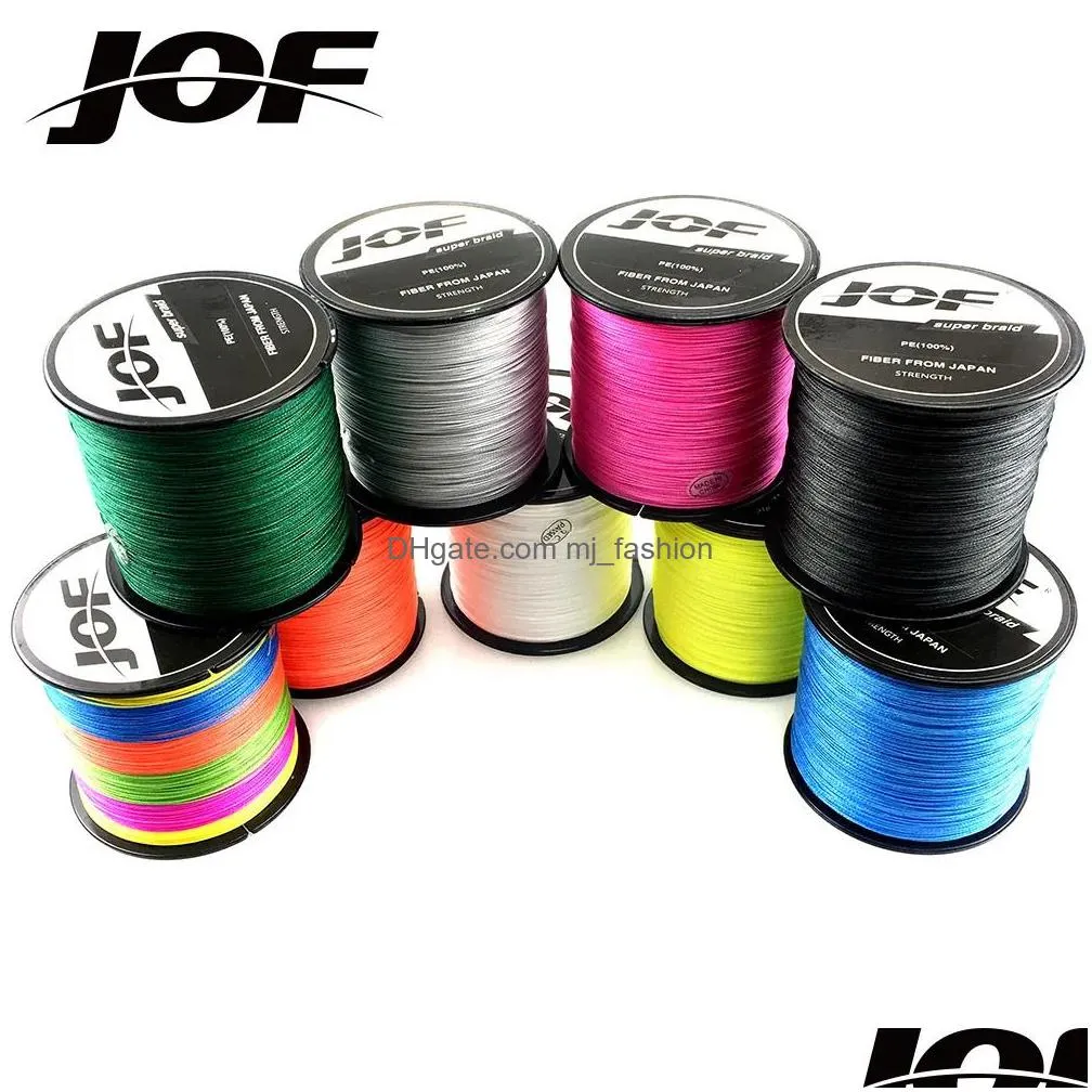 Braid Line Braid Line Jof X8 Lure Braided Fishing Pesca Carp Mtifilament Fly Wire Japanese Pe Saltwater 1000M 500M 300M 8.2-35.8Kg Dro Dhmfr