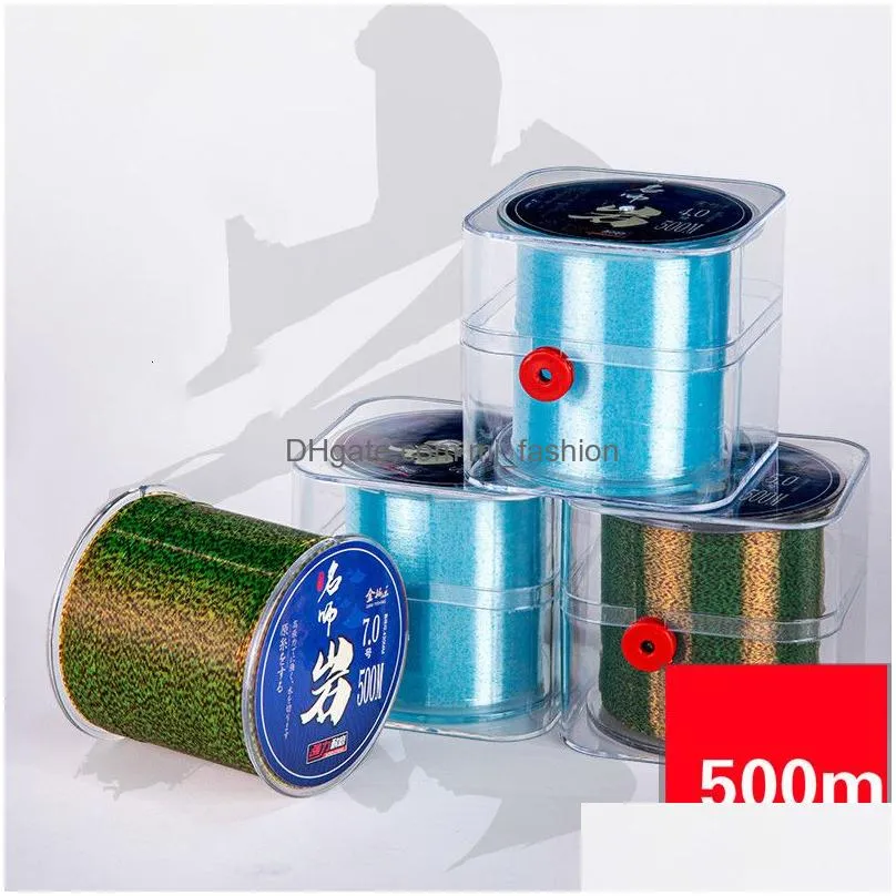 Braid Line Braid Line 500M Nylon Fishing Durable Fluorocarbon Sea Thread Bk Spool All Size De Drop Delivery Sports Outdoors Fishing Fi Dhyvm