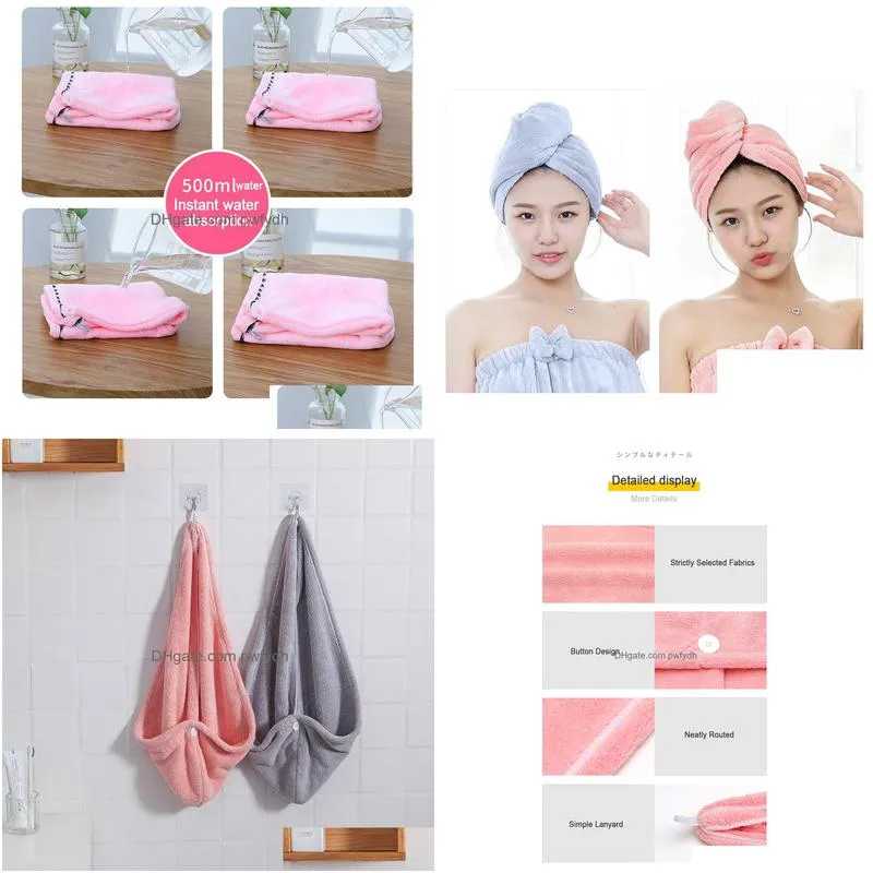 high quality wholesale shower caps quick drying wrap microfiber hair towel custom turban towel for girl women