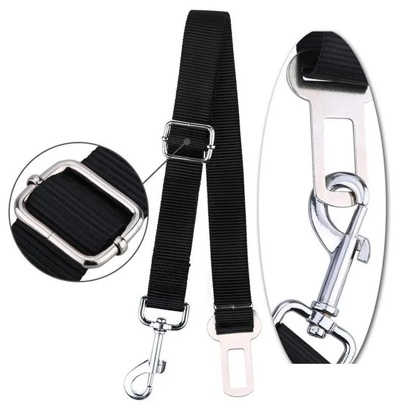 1PC Adjustable Vehicle Car Pet Dog Seat Belt Puppy Car Seatbelt Harness Lead Clip Pet Dog Supplies Safety Lever Auto