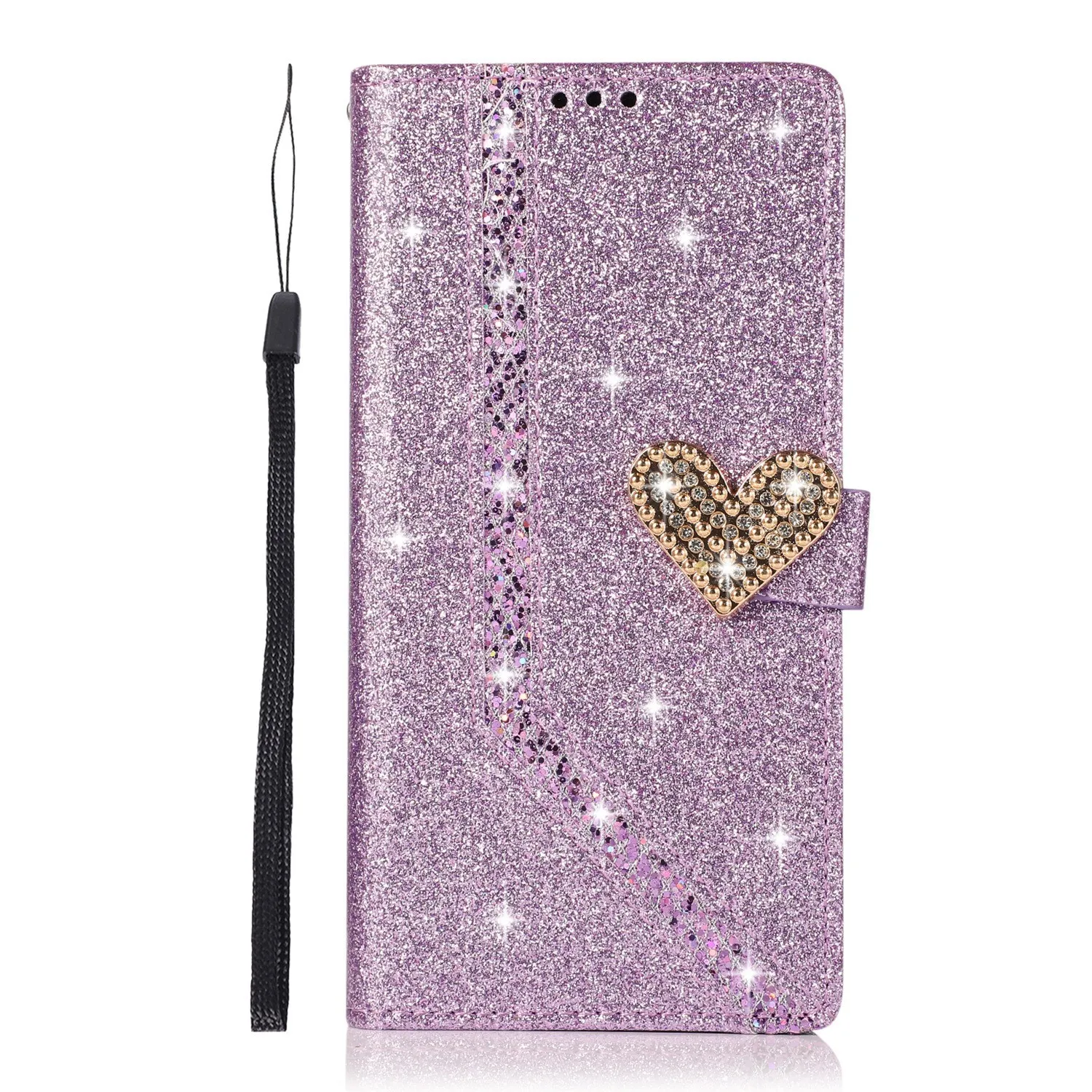 Bling Diamond Glitter Leather Wallet Cases For Samsung S20 S21 FE S21 S22 plus S23 Ultra Note 8 9 10 plus S7 S8 S9 S10 Plus A10 A20 A71  phone holder case