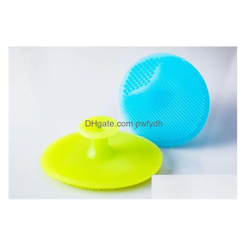 facial exfoliating brush infant baby soft silicone wash face cleaning pad skin spa bath scrub cleaner tool sn726