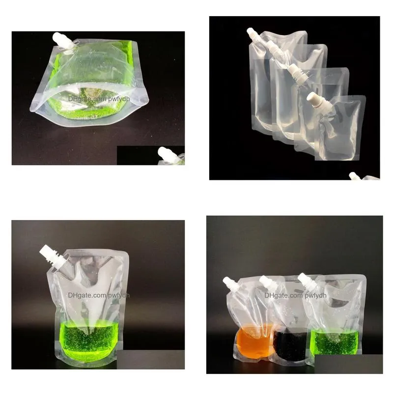 doypack 250ml 350ml 420ml 500ml plastic stand up spout liquid bag pack beverage squeeze drink spout pouch sn1739