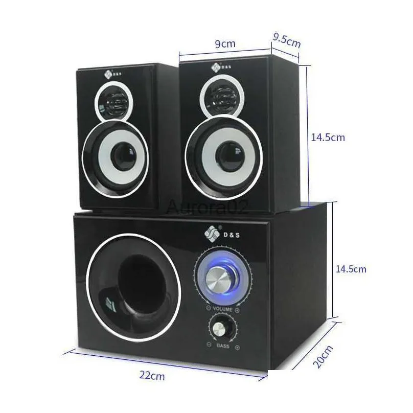 Computer Speakers 2.1 Channel Bluetooth Speaker Wooden Multimedia Home Theater Super Subwoofer Wooden Home Audio Computer Speakers Set Sound Box