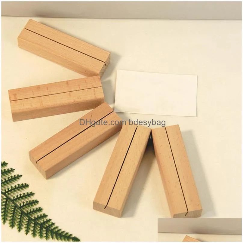 wooden place card holders table numbers/sign holder wood card display stands for name tags pictures reserved signs food labels postcards menus etc