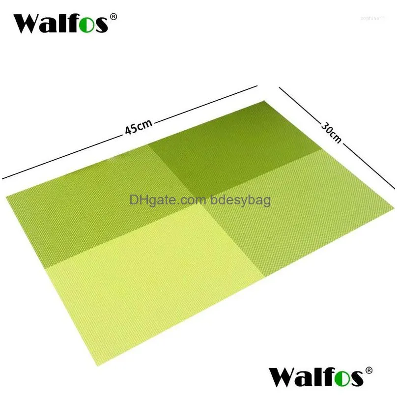 Mats & Pads Table Mats Walfos Fashion Pvc Dining Placemat Europe Style Kitchen Tool Tableware Pad Coffee Tea Place Mat Drop Delivery H Dhuiq