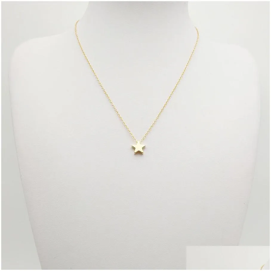 Pendant Necklaces Simple Star Necklace Tiny Necklaces For Women And Girls Pentagram Pendant Jewelry Drop Delivery Jewelry Necklaces Pe Dhcpf