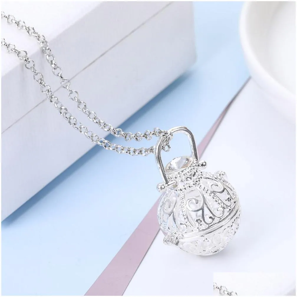 Pendant Necklaces Aromatherapy Essential Oils Diffuser Necklaces Locket Pendant Necklace Fashion Jewelry Drop Delivery Jewelry Necklac Dhhzh