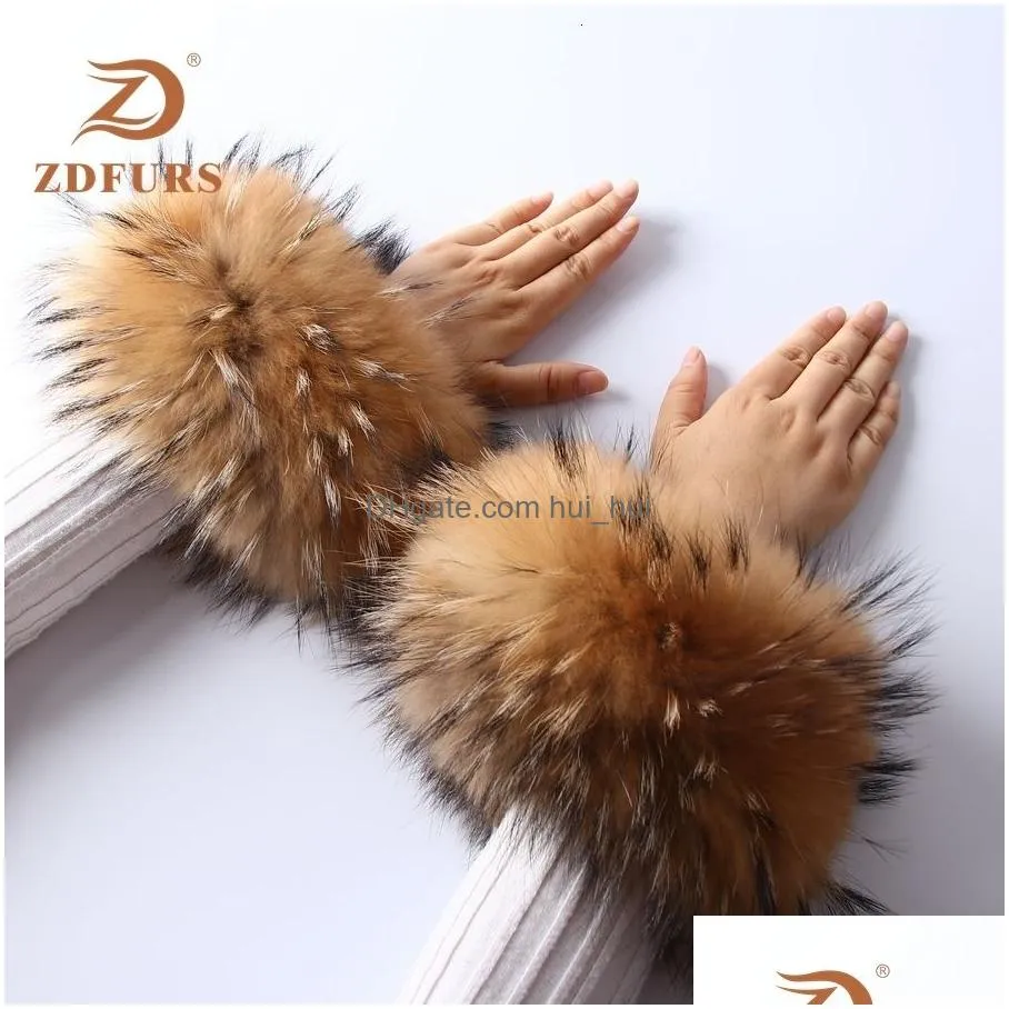 fingerless gloves zdfurs x high quality fur cuffs wrist warmer genuine fur cuff arm warmer lady bracelet real fur wristband glove