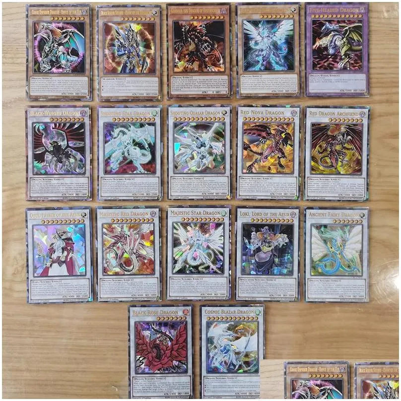 72pcs yu gi oh japanese anime 72 different english card wing dragon  soldier sky dragon flash card kids toy gift 220725