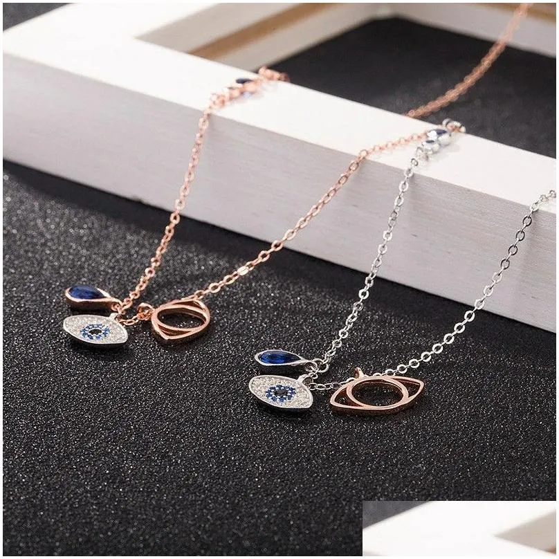 Pendant Necklaces Evil Eye Charm Necklace For Women Luck And Protect Jewelry Turkish Blue Pendant Necklaces Drop Delivery Jewelry Neck Dhuze