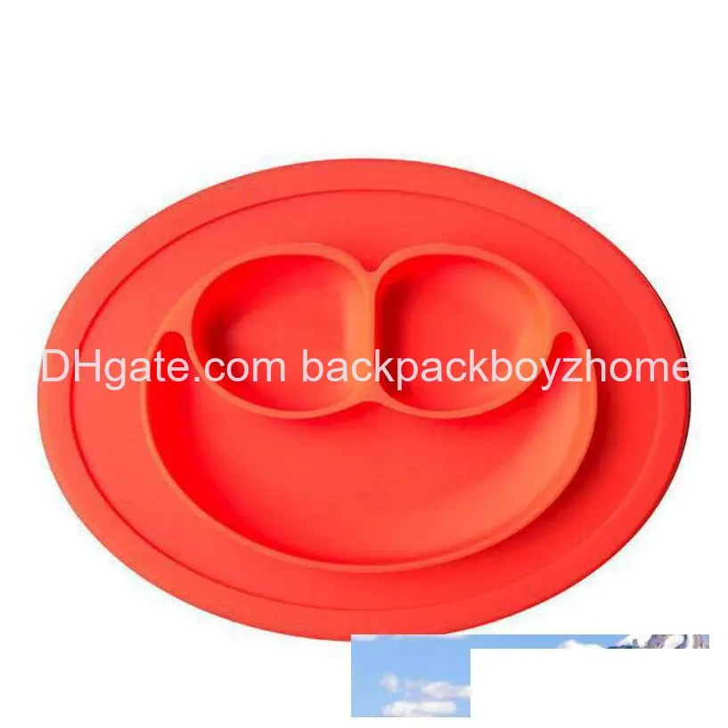 baby silicone bowls dishes plates children food grade silicone non slip cute bowl kid baby one piece dish dining mat 7 colors dbc