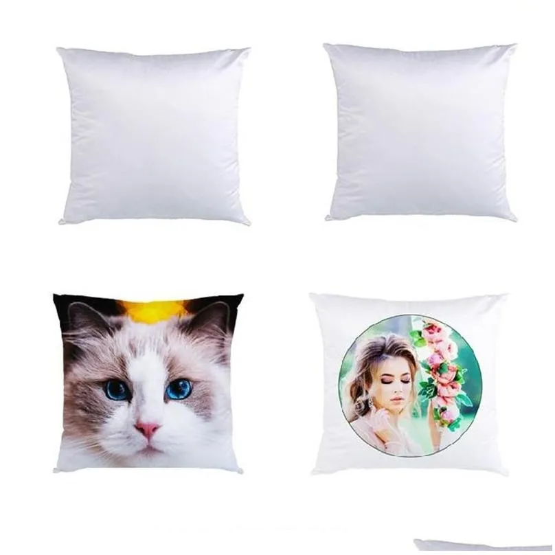 3 Sizes Sublimation Pillowcase Double-faced Heat Transfer Printing Pillow Covers Blank Pillow Cushion Without Insert Polyester Pillow