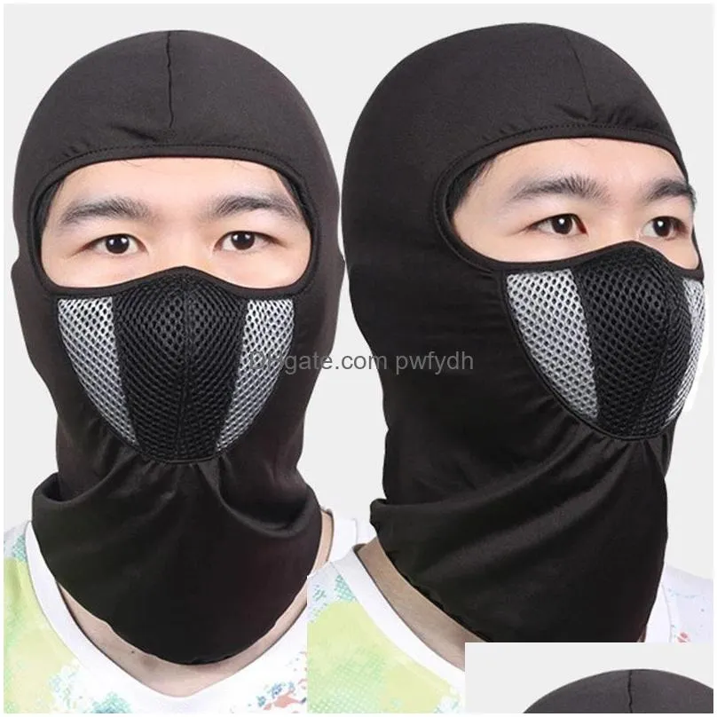 full face mask dustproof headgear men breathable sports caps cycling hat windproof anti uv cs hood mask cap